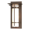 Hubbardton Forge Coastal Bronze Opal Glass (Gg) Banded With Top Plate Small Outdoor Sconce