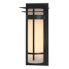 Hubbardton Forge Coastal Black Opal Glass (Gg) Banded With Top Plate Extra Large Outdoor Sconce