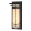 Hubbardton Forge Coastal Dark Smoke Opal Glass (Gg) Banded With Top Plate Extra Large Outdoor Sconce