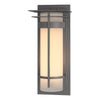 Hubbardton Forge Coastal Burnished Steel Opal Glass (Gg) Banded With Top Plate Extra Large Outdoor Sconce