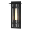 Hubbardton Forge Coastal Black Seeded Glass With Opal Diffuser (Zs) Torch Small Outdoor Sconce With Top Plate