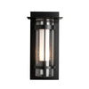 Hubbardton Forge Coastal Black Seeded Glass With Opal Diffuser (Zs) Torch With Top Plate Outdoor Sconce