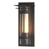 Hubbardton Forge Coastal Natural Iron Seeded Glass With Opal Diffuser (Zs) Torch With Top Plate Outdoor Sconce