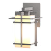 Hubbardton Forge Coastal Burnished Steel Opal Glass (Gg) Tourou Outdoor Sconce