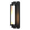 Hubbardton Forge Coastal Black Clear Glass (Zm) Fuse Outdoor Sconce