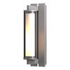 Hubbardton Forge Coastal Burnished Steel Clear Glass (Zm) Fuse Outdoor Sconce