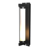 Hubbardton Forge Coastal Black Clear Glass (Zm) Fuse Large Outdoor Sconce