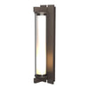 Hubbardton Forge Coastal Dark Smoke Clear Glass (Zm) Fuse Large Outdoor Sconce