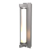 Hubbardton Forge Coastal Burnished Steel Clear Glass (Zm) Fuse Large Outdoor Sconce