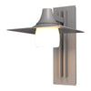 Hubbardton Forge Coastal Burnished Steel Opal Glass (Gg) Hood Large Outdoor Sconce