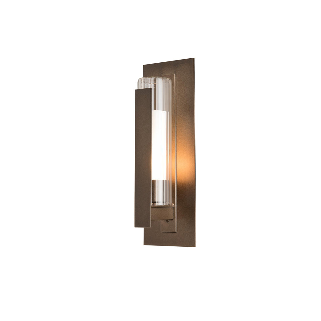 Hubbardton Forge Vertical Bar Fluted Glass Small Outdoor Sconce