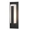 Hubbardton Forge Coastal Black Opal Glass (Gg) Forged Vertical Bars Small Outdoor Sconce