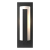 Hubbardton Forge Coastal Black Opal Glass (Gg) Forged Vertical Bars Outdoor Sconce