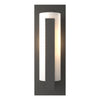 Hubbardton Forge Coastal Natural Iron Opal Glass (Gg) Forged Vertical Bars Outdoor Sconce