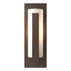 Hubbardton Forge Coastal Bronze Opal Glass (Gg) Forged Vertical Bars Outdoor Sconce