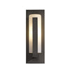 Hubbardton Forge Coastal Dark Smoke Opal Glass (Gg) Forged Vertical Bars Outdoor Sconce