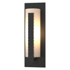 Hubbardton Forge Coastal Black Opal Glass (Gg) Forged Vertical Bars Large Outdoor Sconce