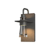 Hubbardton Forge Coastal Natural Iron Clear Glass (Zm) Erlenmeyer Small Outdoor Sconce