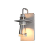 Hubbardton Forge Coastal Burnished Steel Clear Glass (Zm) Erlenmeyer Small Outdoor Sconce