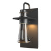 Hubbardton Forge Coastal Black Clear Glass (Zm) Erlenmeyer Medium Outdoor Sconce