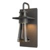 Hubbardton Forge Coastal Natural Iron Clear Glass (Zm) Erlenmeyer Medium Outdoor Sconce