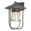 Hubbardton Forge Coastal Natural Iron Clear Glass (Zm) Erlenmeyer Large Outdoor Sconce