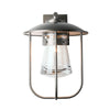 Hubbardton Forge Coastal Dark Smoke Clear Glass (Zm) Erlenmeyer Large Outdoor Sconce