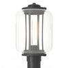 Hubbardton Forge Coastal Black Clear Glass (Zm) Fairwinds Outdoor Post Light