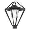 Hubbardton Forge Coastal Black Clear Glass (Zm) Stellar Post Light