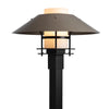 Hubbardton Forge Coastal Black Coastal Burnished Steel Opal Glass (Gg) Henry Outdoor Post Light