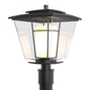 Hubbardton Forge Coastal Black Clear Glass With Opal Diffuser (Zu) Beacon Hall Outdoor Post Light