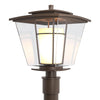 Hubbardton Forge Coastal Bronze Clear Glass With Opal Diffuser (Zu) Beacon Hall Outdoor Post Light