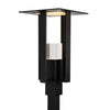 Hubbardton Forge Coastal Black Coastal Silver Clear Glass (Zm) Shadow Box Outdoor Post Light