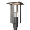 Hubbardton Forge Coastal Natural Iron Coastal Silver Clear Glass (Zm) Shadow Box Outdoor Post Light