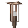 Hubbardton Forge Coastal Bronze Coastal Silver Clear Glass (Zm) Shadow Box Outdoor Post Light