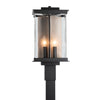 Hubbardton Forge Coastal Black Translucent Soft Gold Clear Glass (Zm) Kingston Outdoor Post Light