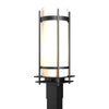 Hubbardton Forge Coastal Black Opal Glass (Gg) Banded Outdoor Post Light