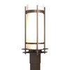 Hubbardton Forge Coastal Bronze Opal Glass (Gg) Banded Outdoor Post Light