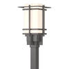 Hubbardton Forge Coastal Burnished Steel Opal Glass (Gg) Tourou Outdoor Post Light