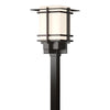 Hubbardton Forge Coastal Oil Rubbed Bronze Opal Glass (Gg) Tourou Large Outdoor Post Light