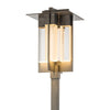 Hubbardton Forge Coastal Burnished Steel Clear Glass (Zm) Axis Large Outdoor Post Light