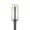 Hubbardton Forge Coastal Natural Iron Opal Glass (Gg) Forged Vertical Bars Outdoor Post Light