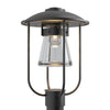 Hubbardton Forge Coastal Black Clear Glass (Zm) Erlenmeyer Outdoor Post Light