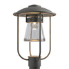 Hubbardton Forge Coastal Natural Iron Clear Glass (Zm) Erlenmeyer Outdoor Post Light