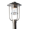 Hubbardton Forge Coastal Dark Smoke Clear Glass (Zm) Erlenmeyer Outdoor Post Light