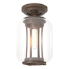 Hubbardton Forge Coastal Bronze Clear Glass (Zm) Fairwinds Outdoor Semi-Flush