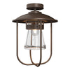 Hubbardton Forge Coastal Bronze Clear Glass (Zm) Erlenmeyer Outdoor Semi-Flush