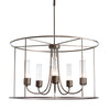 Hubbardton Forge Coastal Bronze Seeded Clear Glass (Ii) Portico Drum Outdoor Pendant