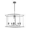 Hubbardton Forge Coastal Burnished Steel Opal Glass (Gg) Portico Drum Outdoor Pendant