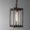 Hubbardton Forge Coastal Black Clear Glass (Zm) Cela Medium Outdoor Lantern